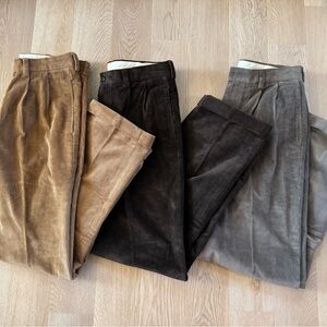 Vintage Brooks Brothers Men's Corduroy Pants - Tan, Dark Brown, Gray
